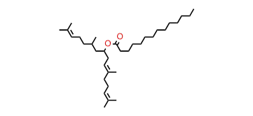 (E)-2,6,11,15-Tetramethyl-2,10,14-hexadecatrien-8-yl tetradecanoate